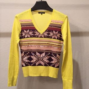 JORYA V neck sweater with sequin front